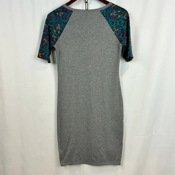 LulaRoe Julia Style Floral Sleeve Dress - Picture 4 of 4